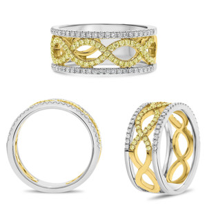 Yellow & White Diamond Infinity Ring in 14KT Gold KR2873WY.jpg