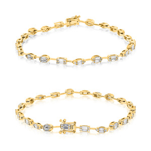 Baguette Diamond Bracelet in 14KT Gold DB1124