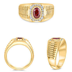 Oval Ruby Ring in 14KT Gold UR1408YRB