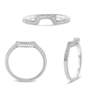 Half Pave Curved Diamond Band
  UR1722WB-1