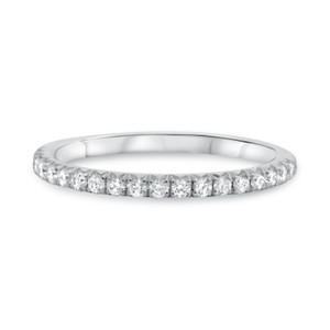 Half Pave Fishtail Diamond Band
  RJ-KR5607W-WB