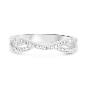 Open Shank White Diamond Band