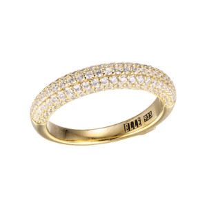 Sterling Silver  Elle " Stardust" Gold  Plated Cz Ring Size 6