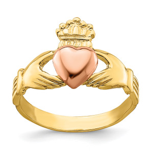 14KT Two-tone Baby Claddagh Ring