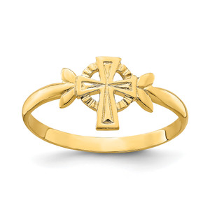 14KT Cross withCircle Ring