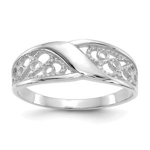 10KT White Gold Filigree Ring