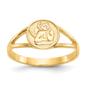 14KT Polished Angel Ring