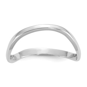 14KT White Gold Polished Wave Fashion Thumb Ring
