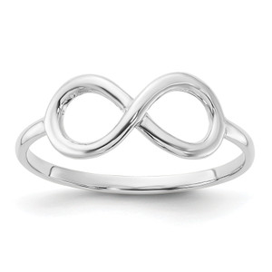 14KT White Gold Polished Infinity Ring