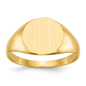 10KTy 9.5x10.0mm Closed Back Signet Ring