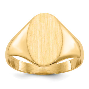 10KTy 12.5x8.5mm Closed Back Signet Ring