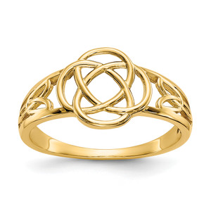 14KT Polished Ladies Celtic Knot Ring