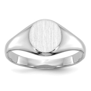 14KT White Gold Childs Closed Back Signet Ring