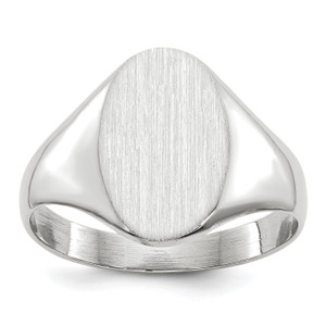 14KT White Gold 11.5x8.0mm Open Back Signet Ring