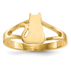 14KT Polished Cat Ring