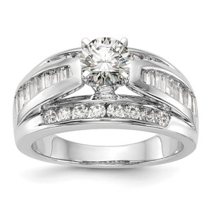 Peg Set Diamond Semi-mount Engagement Rings