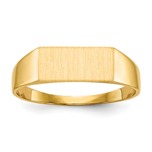 10KTy 5.5x12.0mm Open Back Signet Ring