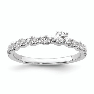 Two Promises 14KT White Gold Diamond Complete Promise or Band Ring