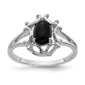 14KT White Gold Onyx Ring