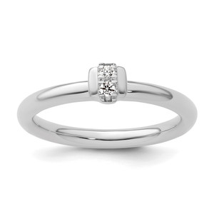14KT White Gold Stackable Expressions Diamond Ring
