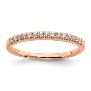 14KT Rose Gold 1/8 carat Complete Diamond Wedding Band