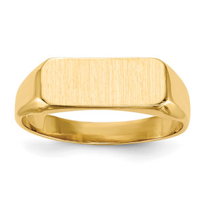 14KT 5.5x13.5mm Closed Back Signet Ring