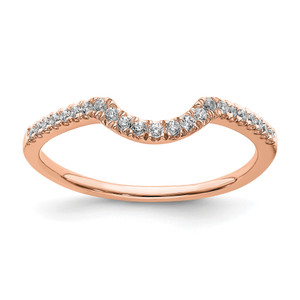 Blooming Bridal 14KT Rose Gold 1/8 carat Diamond Contoured Complete Wedding Band