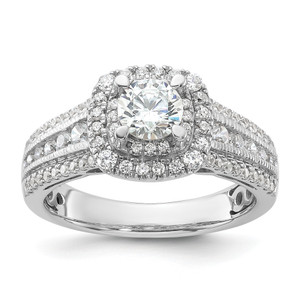 14KT White Gold Diamond Semi-mount Engagement Ring