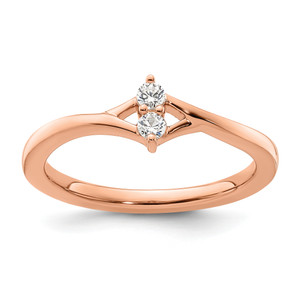 14KT Rose Gold Diamond Complete Promise/Engagement Ring