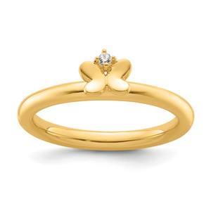 14KT Stackable Expressions Diamond Butterfly Ring