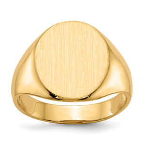 14KT 14.0x13.0mm Open Back Mens Signet Ring