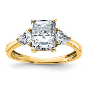 3 Stone Moissanite Engagement Rings