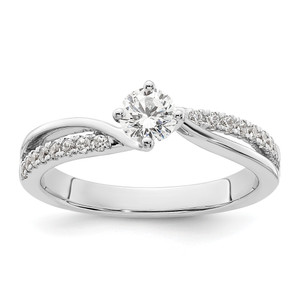 Diamond Round By-Pass Engagement Rings