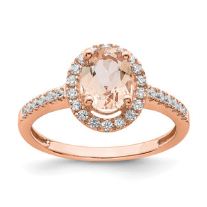 Gemstone & Diamond Halo Complete Engagement Rings