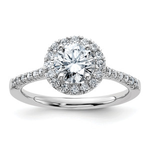 Round Halo Moissanite Engagement Rings