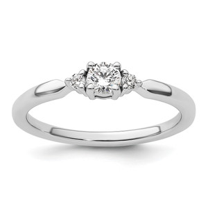 14KT White Gold Diamond Complete Promise/Engagement Ring