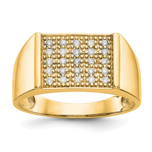 14KT Yellow Gold Diamond Mens Ring