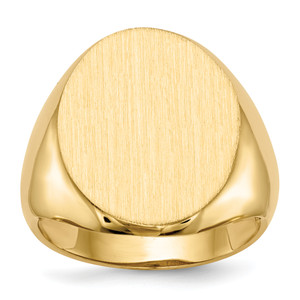 14KT 20.0x16.5mm Open Back Men's Signet Ring