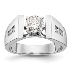 14KT White Gold Peg Set 1/5 carat Channel-set Diamond Semi-mount Engagement Ring