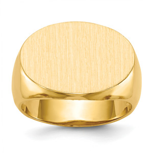 14KT 14.0x20.5mm Open Back Men's Signet Ring