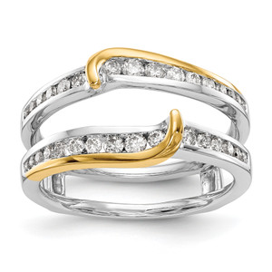 14KT Two-tone 1/2 carat Diamond Complete Ring Guard
