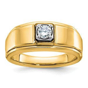 10KT White Gold IBGoodman Men's Diamond Complete Ring