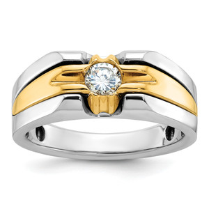 14KT Two-tone IBGoodman Men's 3/8 carat Diamond Complete Ring