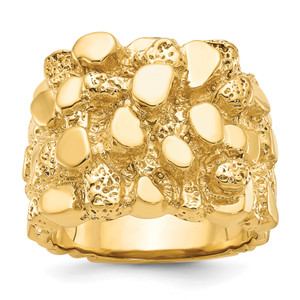 14KT IBGoodman Men's Nugget Ring