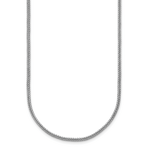 HERCO Sterling Silver Rhodium-plated Polished Franco Chain Necklaces