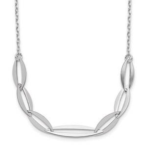 Leslie's Sterling Silver Rhodium-plated with 1.5in ext. Necklace