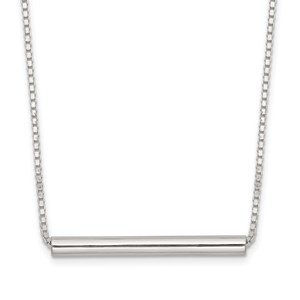 Sterling Silver Polished Slide Bar Necklace