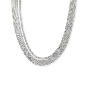 Sterling Silver 5-Strand Herringbone Chain with 2in ext Necklace