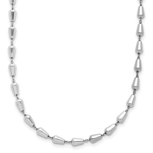 Leslie's Sterling Silver RH-plated Polished 16in with 2in ext. Necklace