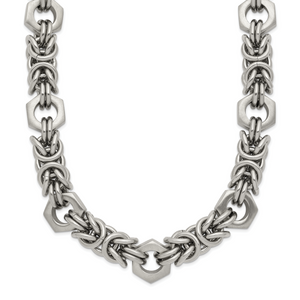 Chisel Stainless Steel Brushed and Polished 24 inch Necklace